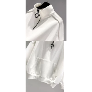 MNO.9 Polo 850 เสื้อโปโลชาย สีล้วน คอซิป คอสูง สไตล์อเมริกัน