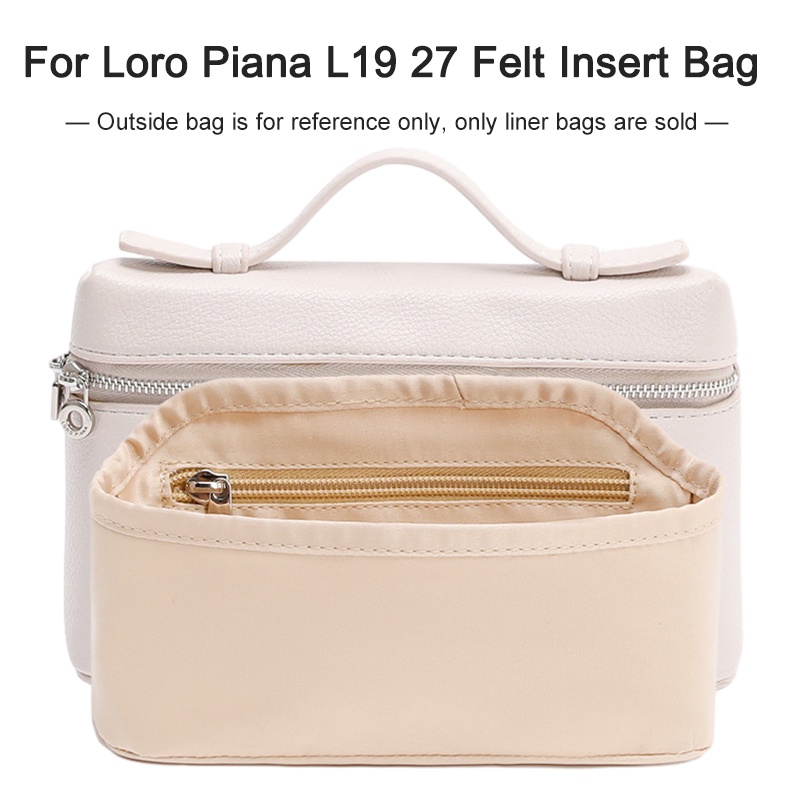 กระเป๋าผ้าซาติน สําหรับใส่อุปกรณ์จัดระเบียบ Loro Piana Extra Pocket L19 27