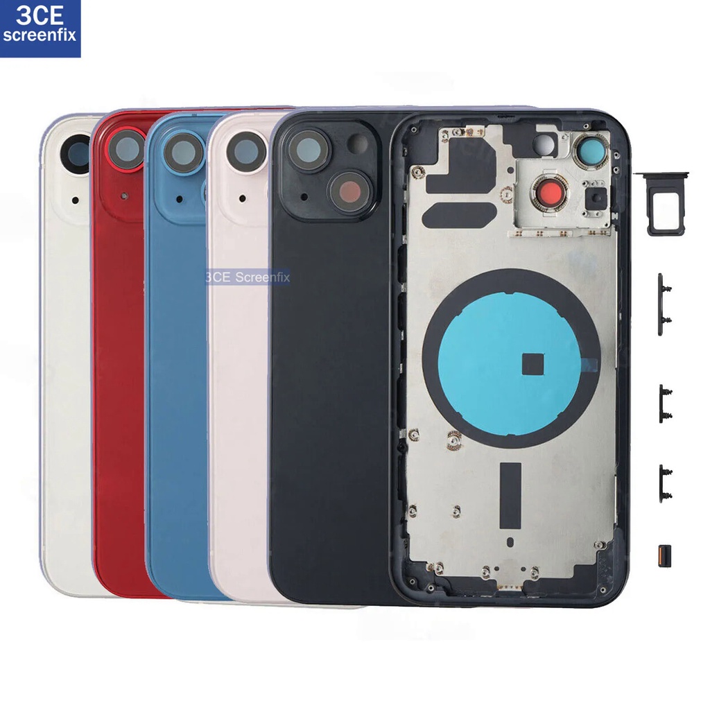 ฝาครอบแบตเตอรี่ ด้านหลัง กรอบกลาง ถาดซิม อะไหล่กุญแจด้านข้าง สําหรับ iPhone 13 Pro 13 Mini