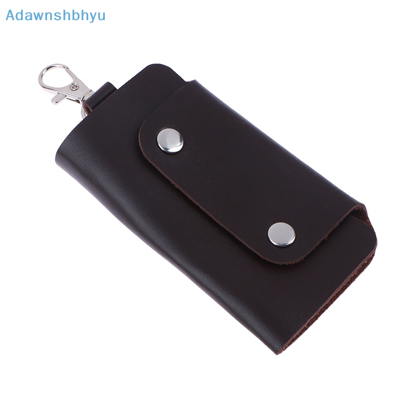 Adhyu กระเป๋าใส่กุญแจรถยนต์ หนัง PU แบบพกพา สีพื้น เรียบง่าย สําหรับทุกเพศ 1 ชิ้น