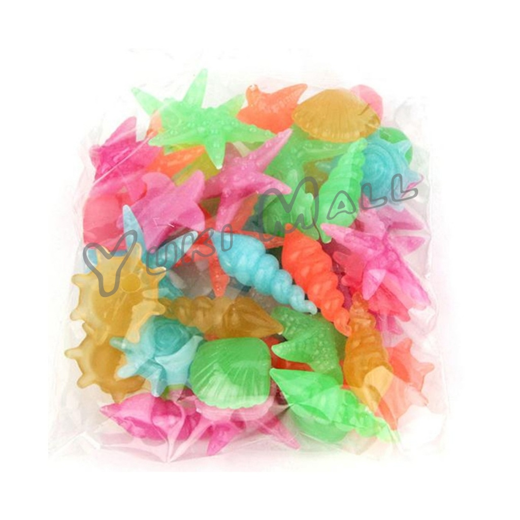 Yuki หินเรืองแสง รูปหอยสังข์ ตกแต่งสวน หรือตู้ปลา ขนาดหิน 2-3cm Luminous Stone - รูปที่ 2