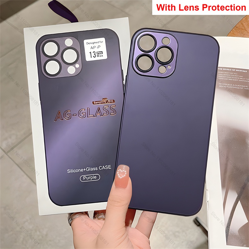 เคสโทรศัพท์มือถือ ซิลิโคน ผิวด้าน แม่เหล็ก หรูหรา สําหรับ iPhone 15 13 12 11 14 Pro Max Plus