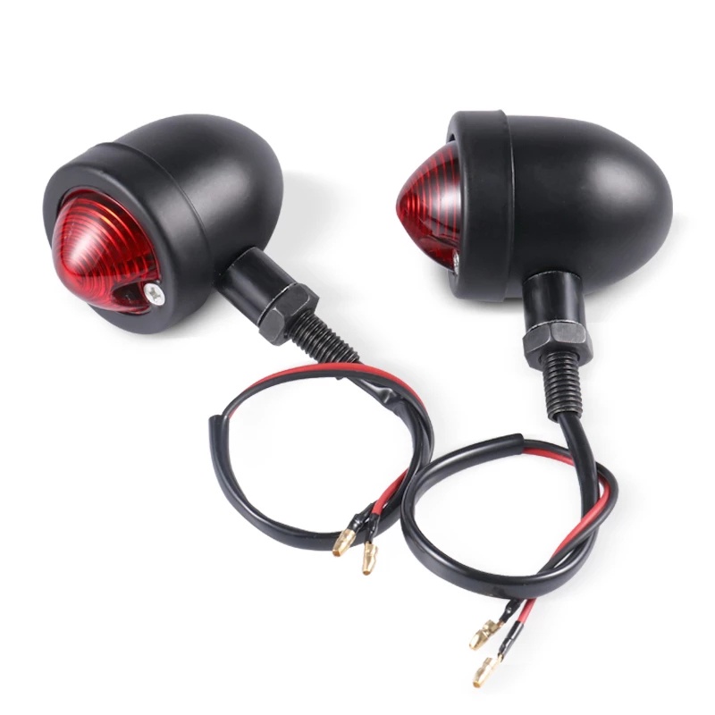 ไฟเลี้ยวโลหะ สีดํา สไตล์เรโทร สําหรับรถจักรยานยนต์ Harley Ranger Tianjunxin Yuan Stick King Grass Flying - รูปที่ 2