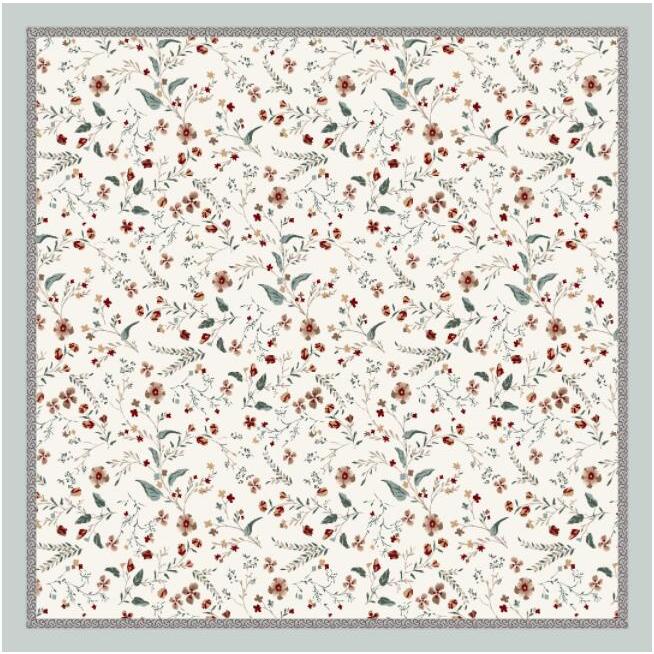 ผ้าฝ้าย VOILE FIELD 45 ผ้าคลุมฮิญาบ ทรงสี่เหลี่ยม พิมพ์ลาย ราคาถูก