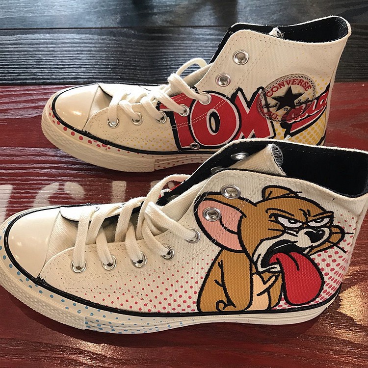 Original หุ้น Converse Chuck 70 Tom &amp; Jerry cat and mouse รอง รองเท้า true