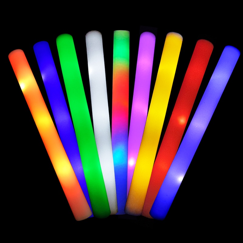 แท่งโฟมเรืองแสง LED 3 โหมด หลากสี สําหรับงานแต่งงาน