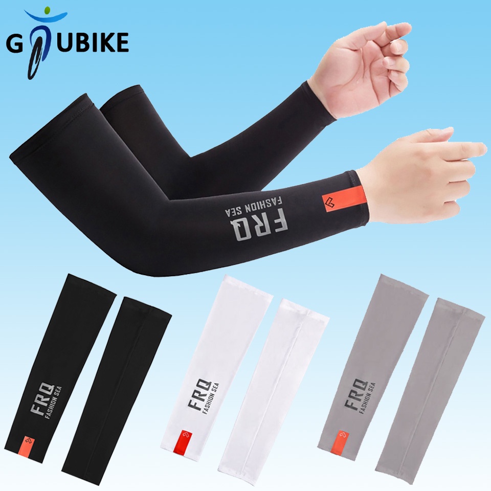 Gtubike UPF50+ ปลอกแขนกันแดด ผ้าเรยอน ระบายอากาศ ป้องกันรังสียูวี สําหรับเล่นกีฬา ขี่จักรยาน วิ่ง เดินป่า กันแดด