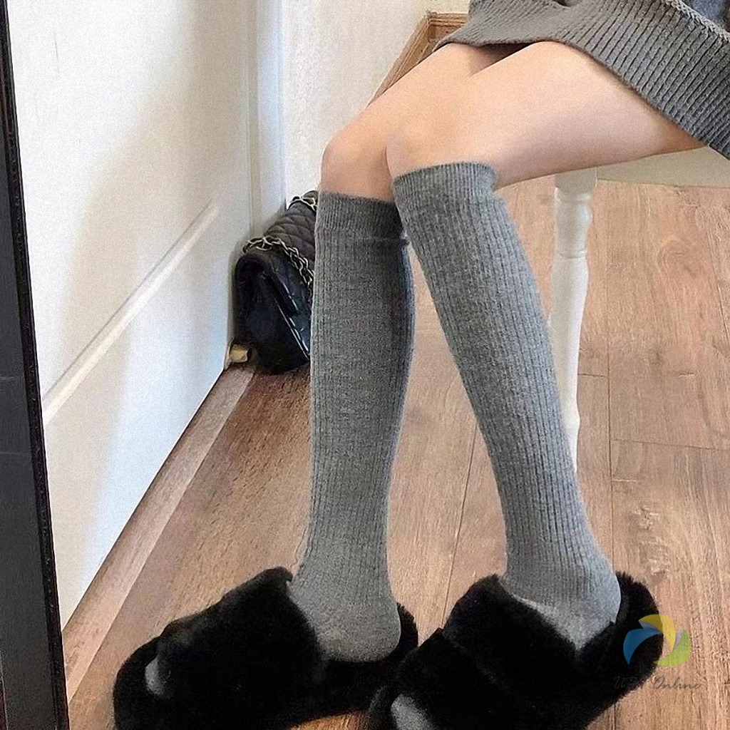 UBT ถุงเท้ายาว สไตล์โลลิต้า ยืดหยุ่นสูง สีพื้น ถุงเท้าคอสเพลย์  Knee Socks