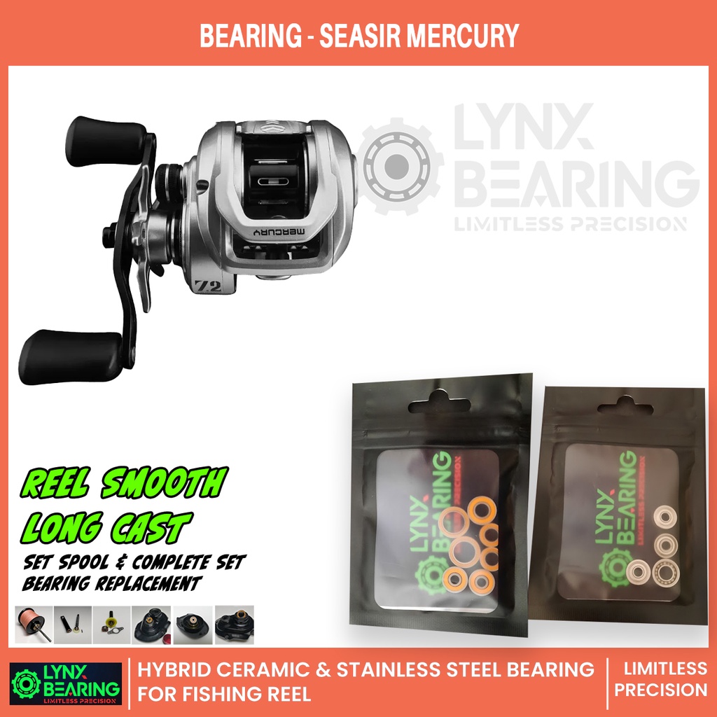 Lynx Bearing Seasir Mercury รอกตกปลา Stainless / Hybrid Ceramic / Full Ceramic bearings