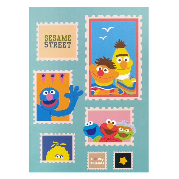 Bundanjai (หนังสือ) SST-Sesame Street stamp B5 Notebook 17.6X25 cm. 70g30s:Ruled