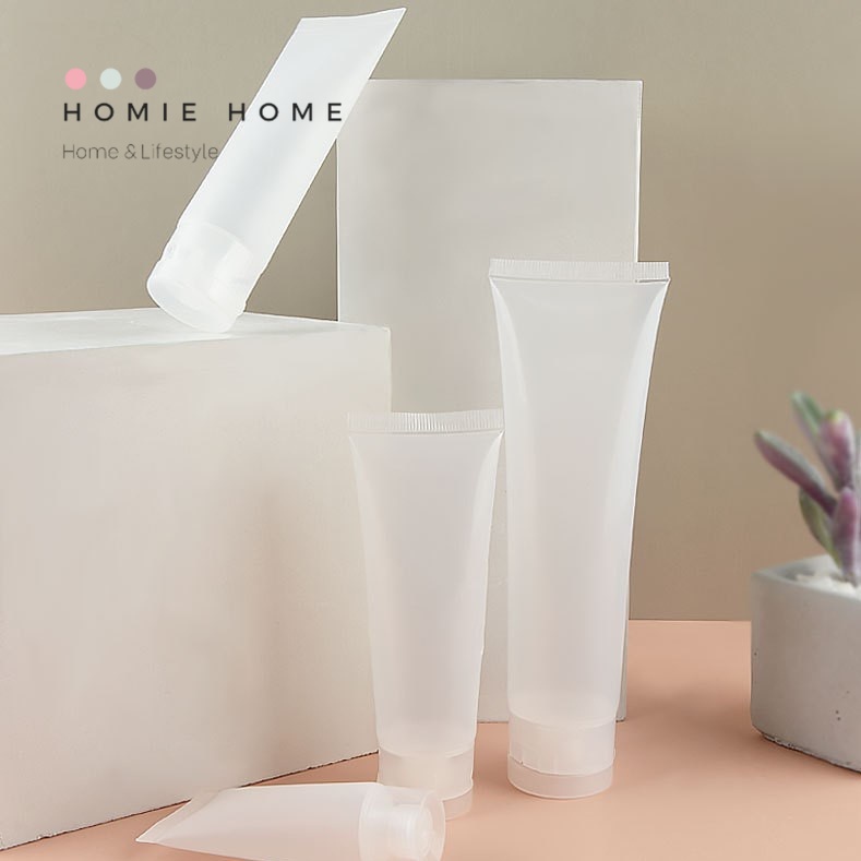 HH-745 หลอดบีบ หลอดเจล พลาสติกหนา คุณภาพดี มีฝาปิดเปิด 30ml 50ml 100ml