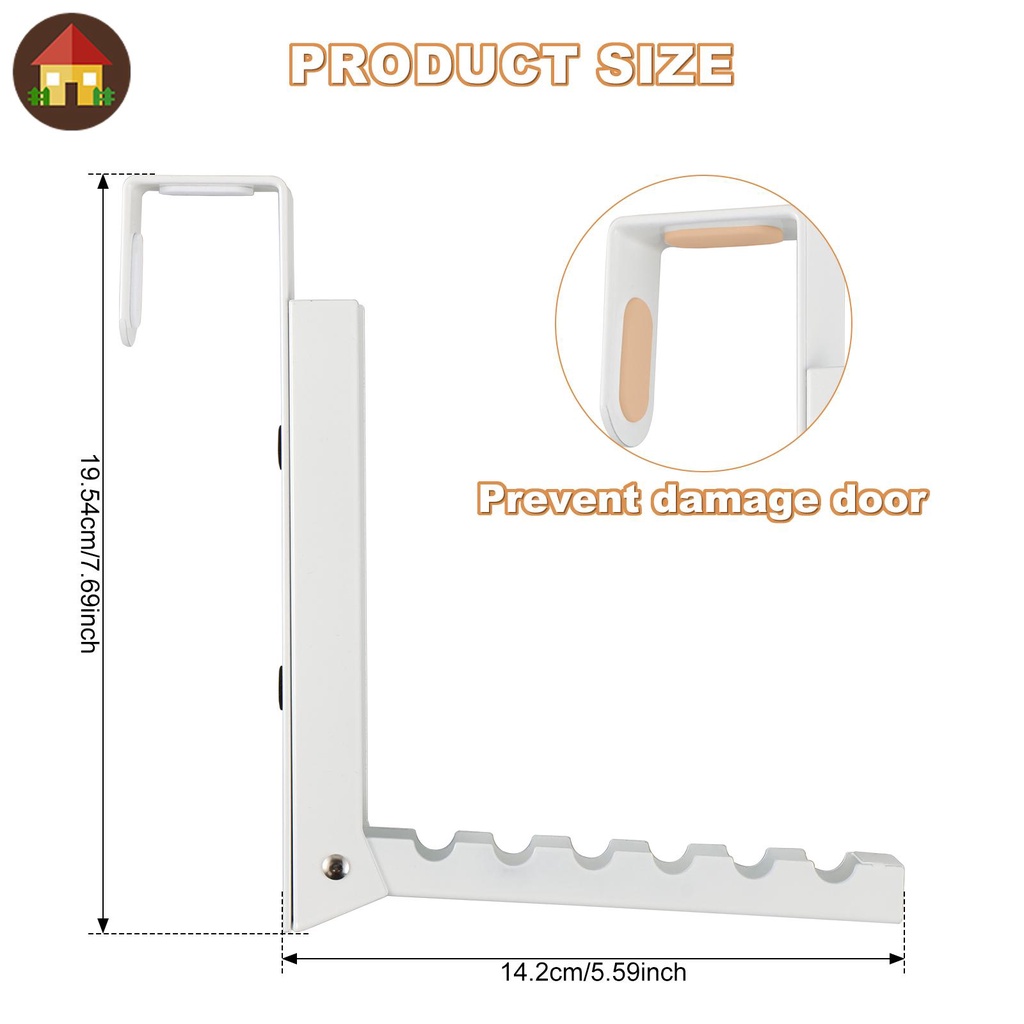 ราวแขวนหลังประตู ไม้แขวนเสื้อ พับได้ 6 ช่อง ราวตากผ้า เหนือประตู พร้อม ราวตากผ้า ตะขอแขวนผ้าขนหนู แบบพกพา - รูปที่ 3