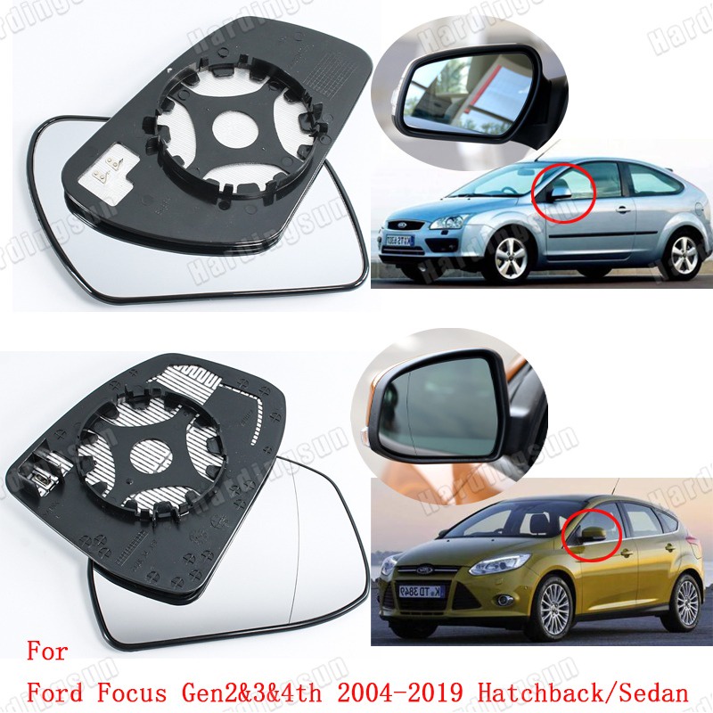 กระจกมองหลังรถยนต์ ด้านซ้าย และขวา แบบเปลี่ยน สําหรับ Ford Focus 2004-2011/2010-2019 Sedan Hatchback