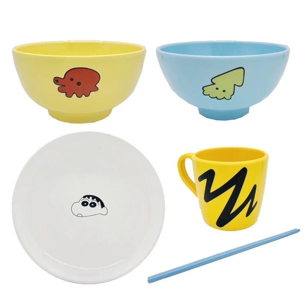 การ์ตูนเครยอนชินจังสไตล์เดียวกันบนโต๊ะอาหารกล่องของขวัญชุดนิเมชั่นชามเซรามิกแก้วจานตะเกียบของขวัญน่ - รูปที่ 7