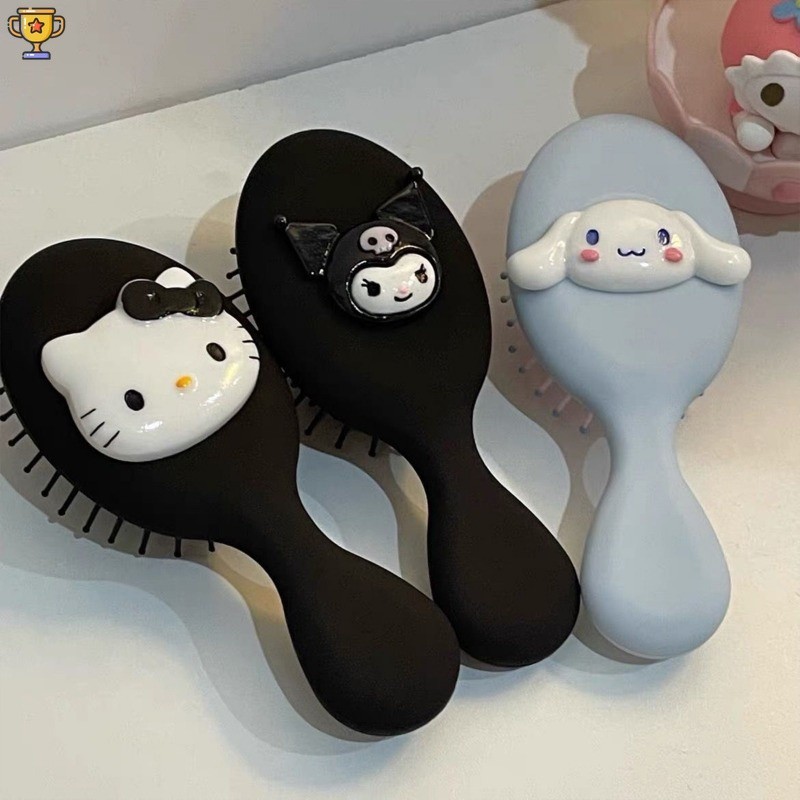 Sanrio หวีนวดศีรษะ ป้องกันไฟฟ้าสถิตย์ ลายการ์ตูน Hello Kitty ขนาด 18 ซม. สําหรับเด็ก