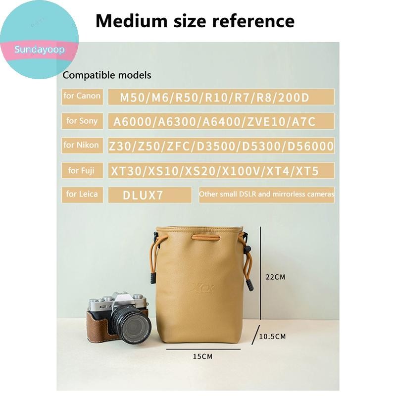 Sund กระเป๋ากล้องสําหรับ Canon Nikon Sony Fuji Pentax Travel เลนส์กระเป๋ากันน้ํากระเป๋ากล้องสําหรับ DSLR Iphone 15 Airpod Pro กระเป๋า TH