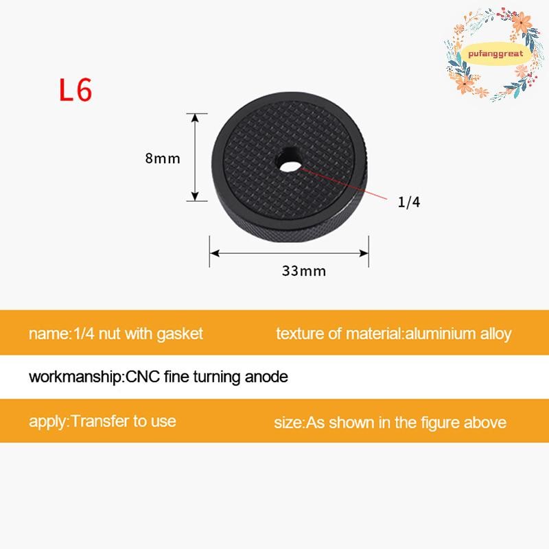 Pufanggreat สกรูกล้อง 1/4 3/8 5/8 นิ้ว Nut อุปกรณ์เสริมการถ่ายภาพ Hot Shoe Seat Lock Knob Flash Stand Mount Adapter สําหรับ Dslr ขาตั้งกล้อง Selfie Stick TH - รูปที่ 3