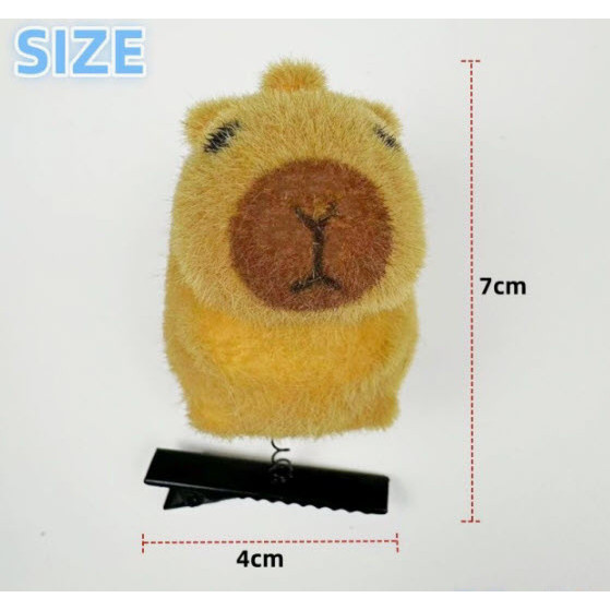 S0496 กิ๊บติดผม ดุ๊กดิ๊ก คาปิบาร่า สัตว์น่ารัก ขนาดเล็ก สไตล์เกาหลี Capybara - รูปที่ 3