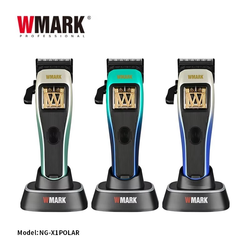 Wmark NG-X1POLAR แม่เหล็กลอย wector มอเตอร์ DLC วัสดุปัตตาเลี่ยนผมพร้อมฐานชาร์จ 10000 ความเร็ว