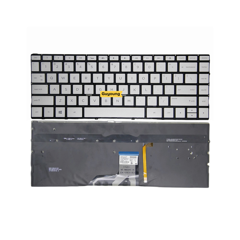 แป้นพิมพ์ US สำหรับ HP Spectre x360 13-AC 13-AD 13-AG 13-AH 13-AE 13-BF 13-CA 13-AN 13-AP 13-AQ TPN-