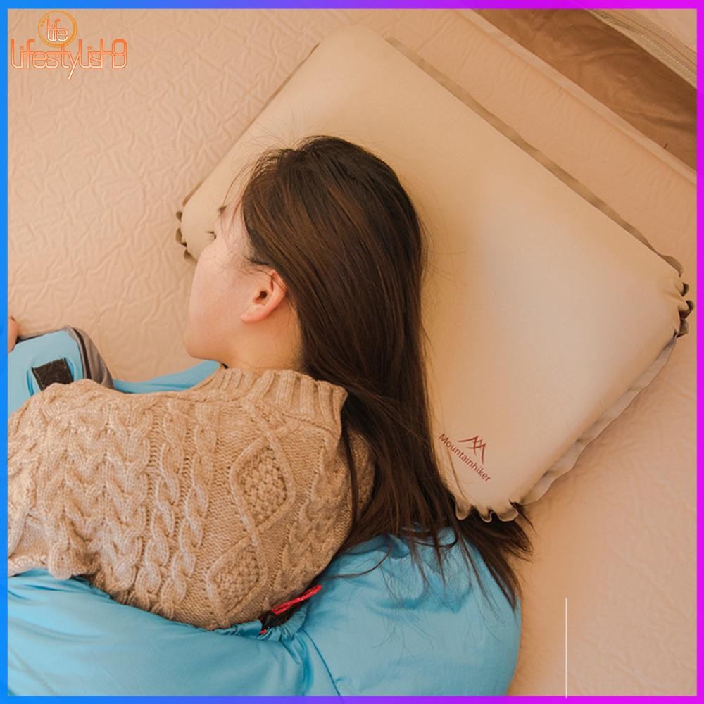 หมอนเป่าลมเบาคอป้องกันเหมาะกับการทํางานสําหรับตั้งแคมป์ท่องเที่ยวเดินป่า