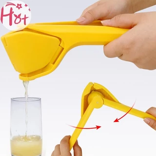 Ge Lemon Squeezer ความพยายามมือ Citrus กดพลาสติกเกรดอาหารคู่มือ Juicer Squeezer สําหรับ Lemon Lime Cirtus สีส้มสแควร์