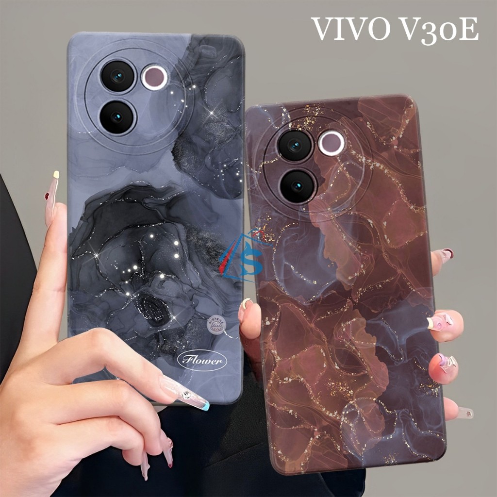 HP [SHARK CASE] Softcase VIVO V30E 5G 2024 NEWEST Marble Motif - เคส Vivo V30E - เคส Vivo V30E - เคส