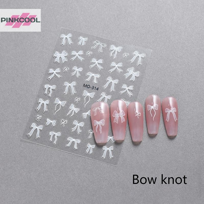 Pinkcool 1 แผ่นริบบิ้นสีขาว Bowknot 3D นูนบรรเทาตกแต่งเล็บสติกเกอร์เล็บเครื่องมือ Decals ร้อน ราคา ถูกที่สุด ดีลบีเคเค แกลเลอรีภาพที่ 6