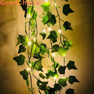 2M 20LED Night Light Green Leaf Garland Lights LED Fairy Wire String Light Decor