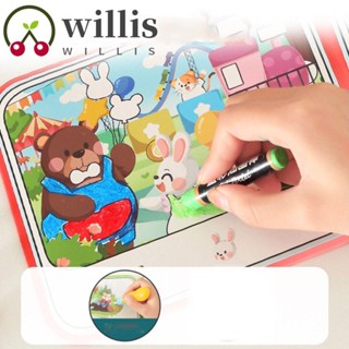 Willis ชุดหนังสือภาพระบายสีน้ํา กราฟฟิตี้ ลบได้ สําหรับเด็ก