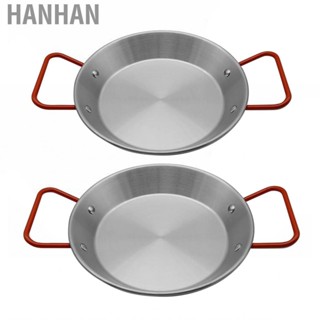 Hanhan Seafood Rice Pot  Prevent Scalding Even Heating Multi Functional Fall Resistant Paella Pan Stainless Steel Thickened for Salad Skewer