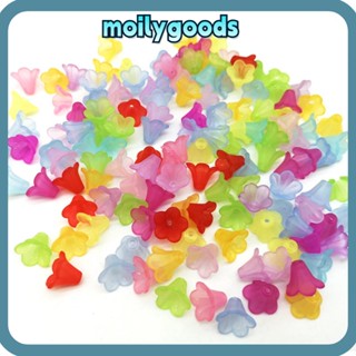 Moilyhd ลูกปัดอะคริลิค รูปดอกไม้ ขนาดเล็ก สุ่มสี สําหรับทําเครื่องประดับ DIY