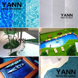 Yann1 สติกเกอร์กระดาษทรายจําลอง สีฟ้าใส สําหรับตกแต่งภูมิทัศน์