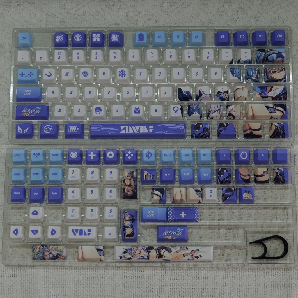 Silver Wolf Keycap Cherry Profile Honkai Star Rail PBT Dye Sub คีย์บอร์ดเครื่องกลปุ่มกด Keycap