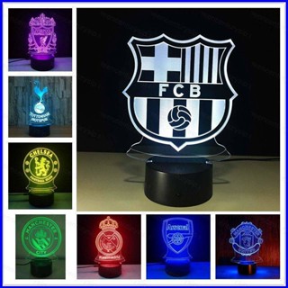 Gp1 โคมไฟกลางคืน LED รูปฟุตบอล FCB Menchester Utd ของขวัญ สําหรับผู้ชาย