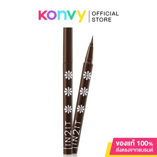 In2It Hair Brush Waterproof Eyeliner Pen #EPH02 Dark Brown.