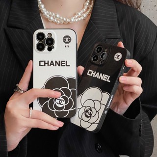 เคสป้องกันโทรศัพท์มือถือหนัง TPU กันกระแทก ลายดอกไม้คามิเลีย สําหรับ Apple Iphone 14 13promax 12 11