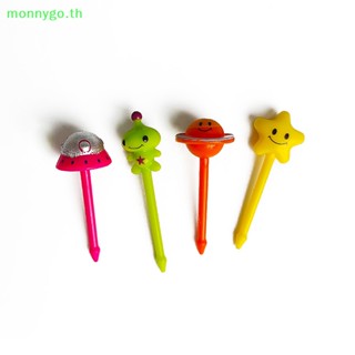 Monnygo ส้อมจิ้มผลไม้ ลายการ์ตูนสัตว์น่ารัก ขนาดเล็ก สําหรับตกแต่งกล่องอาหารกลางวันเด็ก TH