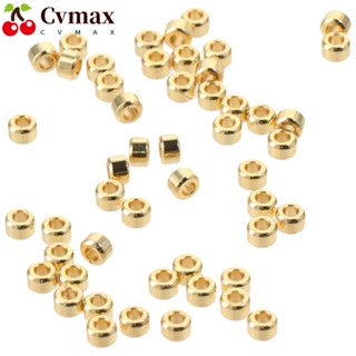 Cvmax ลูกปัดทองเหลือง 4*6 มม. เป็นมิตรกับสิ่งแวดล้อม สําหรับผู้หญิง 50 ชิ้น