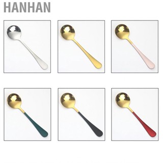 Hanhan Round  Thick Stainless Steel with Comfortable Long Handle for Yogurt Pudding Ice  Cereal