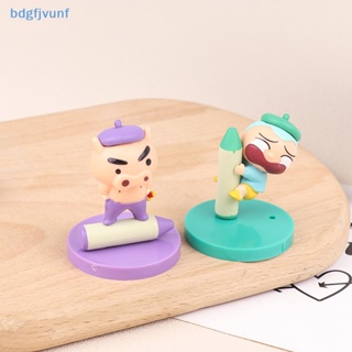 Bdgf ตุ๊กตาฟิกเกอร์อนิเมะ Kawaii Crayon ของขวัญวันเกิด ของเล่นสําหรับเด็ก 6 ชิ้น ต่อชุด