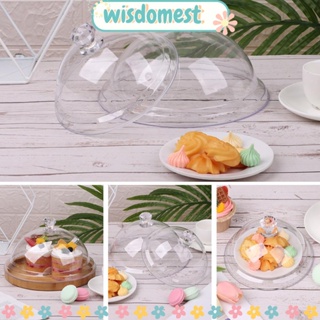 WISDOMEST ถาดใส ทรงกลม กันฝุ่น สําหรับใส่อาหาร เค้ก ขนมปัง ขนมหวาน ตกแต่งปาร์ตี้