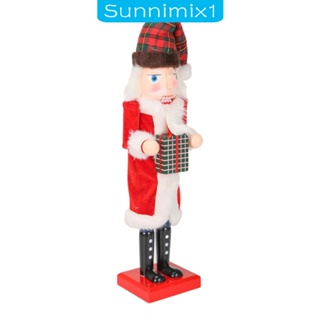 [Sunnimix1] ฟิกเกอร์ไม้ รูปแครกเกอร์ ขนาด 36 ซม. สําหรับตกแต่งบ้าน เทศกาลคริสต์มาส