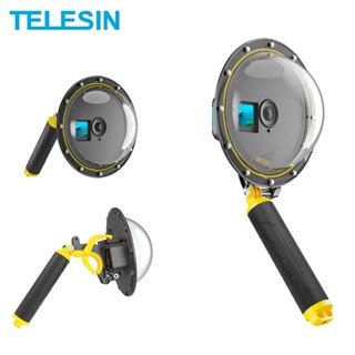 Telesin เคสโดมพอร์ต 30 เมตร กันน้ํา อุปกรณ์เสริม สําหรับ DJI OSMO Action 4 Action 3 Dome