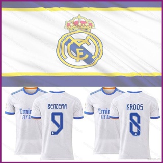 Np2 2021-22 La Liga F.C. เสื้อกีฬาแขนสั้น ลายทีมฟุตบอล Benzema Kroos ทรงหลวม พลัสไซซ์ PN2