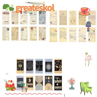 Greateskol กระดาษตกแต่งสมุดภาพ หลากสี สไตล์วินเทจ DIY