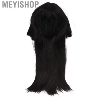 Meyishop Straight Short Wig Comfortable Accessory Costume Easy To Wear Black