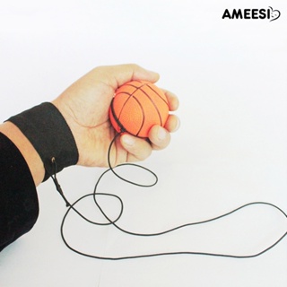 Ameesi สายรัดข้อมือเด้งกลับ ลูกบอลยาง ยางยืด ดีดกลับนิ้ว ออกกําลังกาย ของเล่นกีฬา