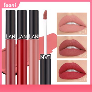 Langmanni Lip Tint Matte Lip Glaze ง่ายต่อการติดถ้วยและมีให้เลือก 12 สีของ Liquid Lipstick cod