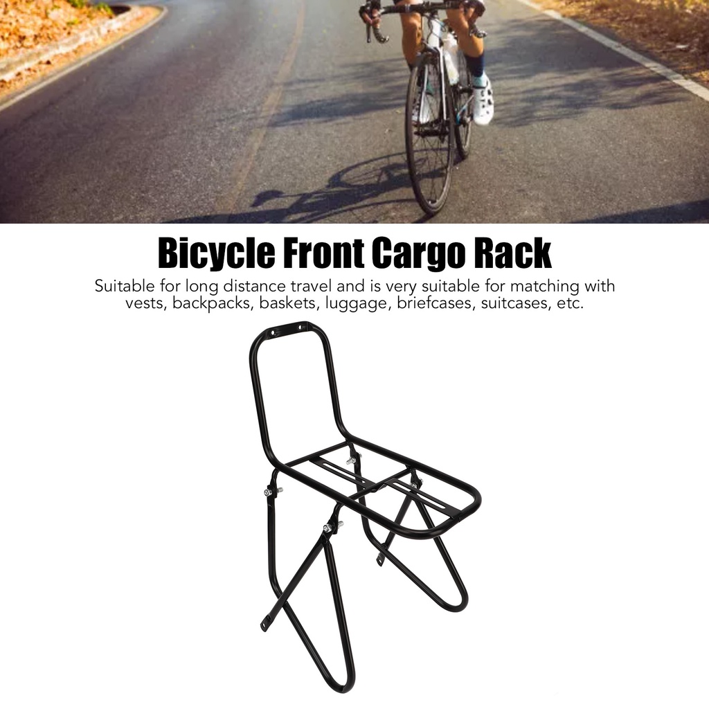 I Furniture store แร็คบรรทุกสินค้าด้านหน้าจักรยานเหล็กแร็คแร็คสำหรับทัวร์ริ่งจักรยานแบบหยาบ Plus สำหรับจักรยานเสือภูเขา